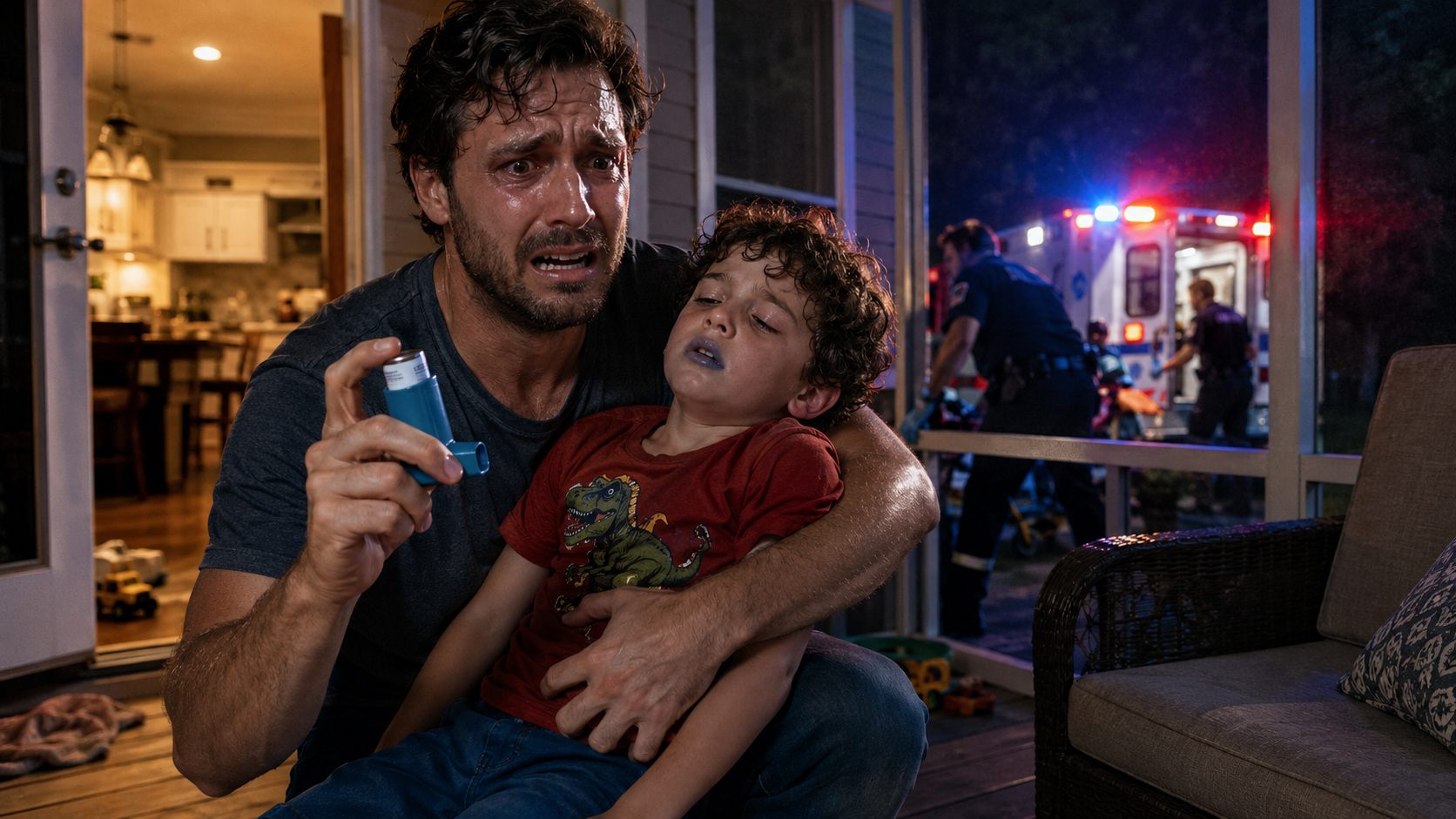 I HID MY 5-YEAR-OLD’S INHALER BECAUSE I THOUGHT HE WAS FAKING HIS ASTHMA—then the crying outside suddenly STOPPED, and I found him with BLUE LIPS on the porch…