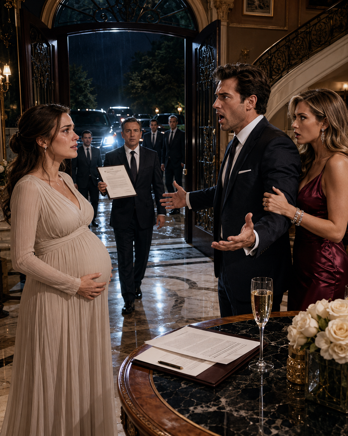 HE THREW HIS PREGNANT WIFE OUT FOR HIS MISTRESS AND PROMISED SHE’D GET NOTHING—then one phone call brought two black SUVs, a team of lawyers, and a deed that made him realize he didn’t even own the house…