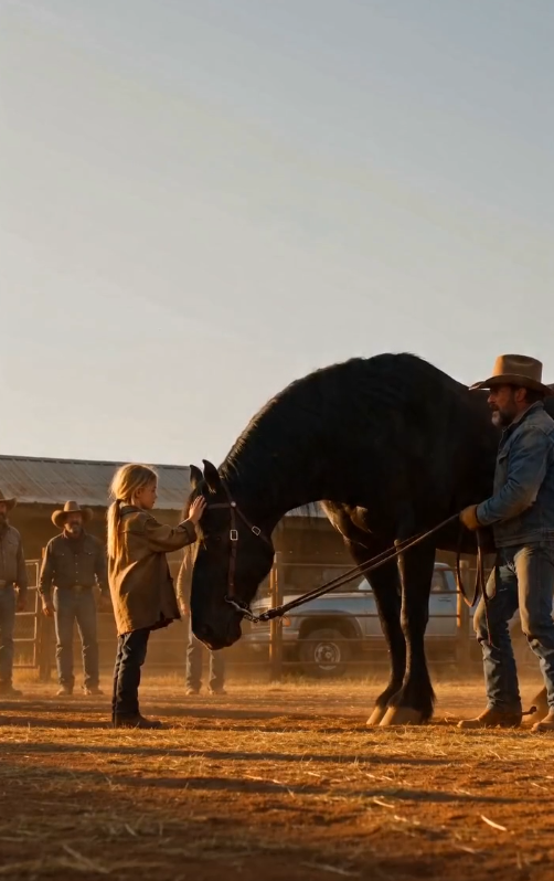 Nadie Sabía Quién Era la Niña… Hasta que el Caballo Más Salvaje del Rancho Bajó la Cabeza Frente a Ella