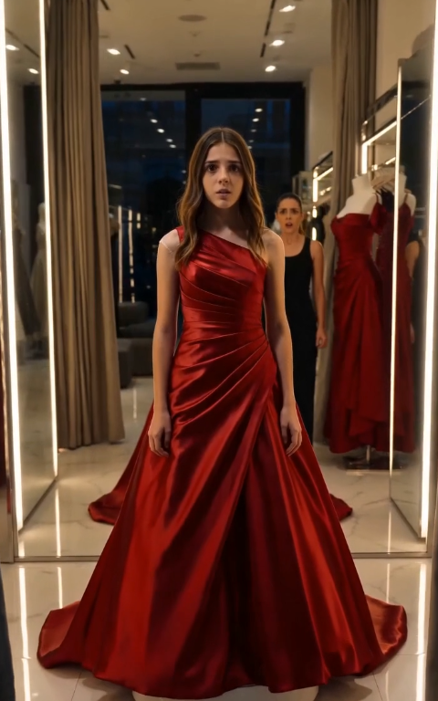 La Vendedora Humilló a una Joven por Tocar un Vestido de Lujo… Hasta que Todo el Local Quedó en Silencio