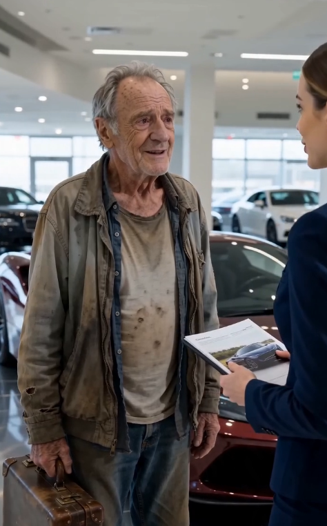 El Anciano Que Entró Como Un Vagabundo… Y Terminó Comprando El Concesionario