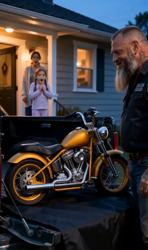 EL MOTERO QUE CONSTRUYÓ UNA HARLEY AMARILLA PARA UNA NIÑA… Y CUANDO SU MADRE DESCUBRIÓ POR QUÉ, NO PUDO DEJAR DE LLORAR