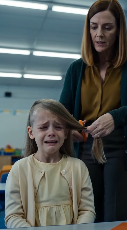 LA PROFESORA PUSO LAS TIJERAS EN LAS MANOS DE MI HIJA DE 4 AÑOS PARA CULPARLA… PERO NO SABÍA QUE MR. ORTIZ LO HABÍA GRABADO TODO