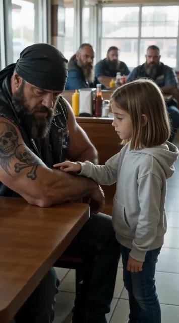 LA NIÑA TOCÓ EL TATUAJE DEL MOTERO MÁS TEMIDO… Y SUSURRÓ EL NOMBRE DEL HOMBRE QUE ÉL LLEVABA AÑOS LLORANDO