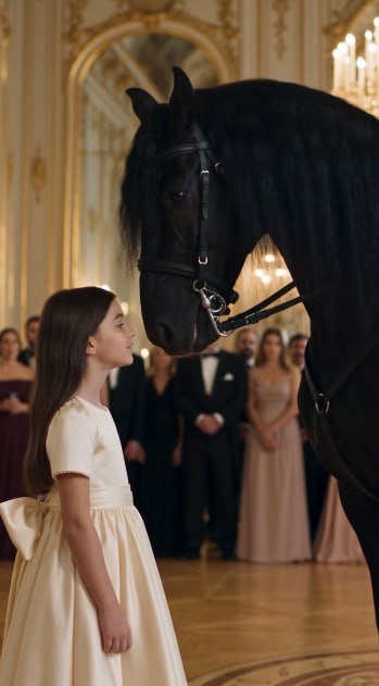 TODOS SE RIERON CUANDO LA NIÑA RECONOCIÓ AL CABALLO NEGRO… HASTA QUE MOSTRÓ LA FOTO DE SU PADRE MUERTO