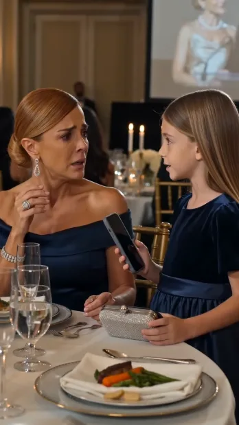 EN LA CENA DE PREMIOS DE MI MARIDO, SU AMANTE APARECIÓ CON LAS PERLAS DE MI MADRE MUERTA… HASTA QUE MI HIJA DE 13 AÑOS SUSURRÓ: «MAMÁ, DAME CINCO MINUTOS»
