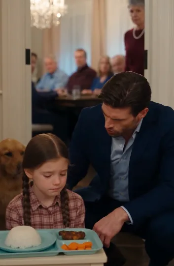 VOLVIÓ A CASA ANTES DE TIEMPO Y ENCONTRÓ A SU HIJA CENANDO EN EL SUELO JUNTO AL PERRO… HASTA QUE DESCUBRIÓ QUE SU MADRE QUERÍA QUITARLE MUCHO MÁS QUE UNA SILLA EN LA MESA