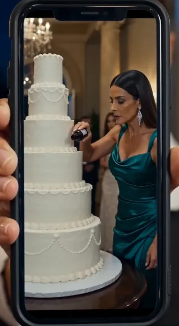 LA EMPLEADA GRITÓ «¡NO COMÁIS LA TARTA!» EN LA FIESTA DE COMPROMISO… Y LA HIJA DEL MILLONARIO SACÓ EL MÓVIL QUE LO CAMBIÓ TODO