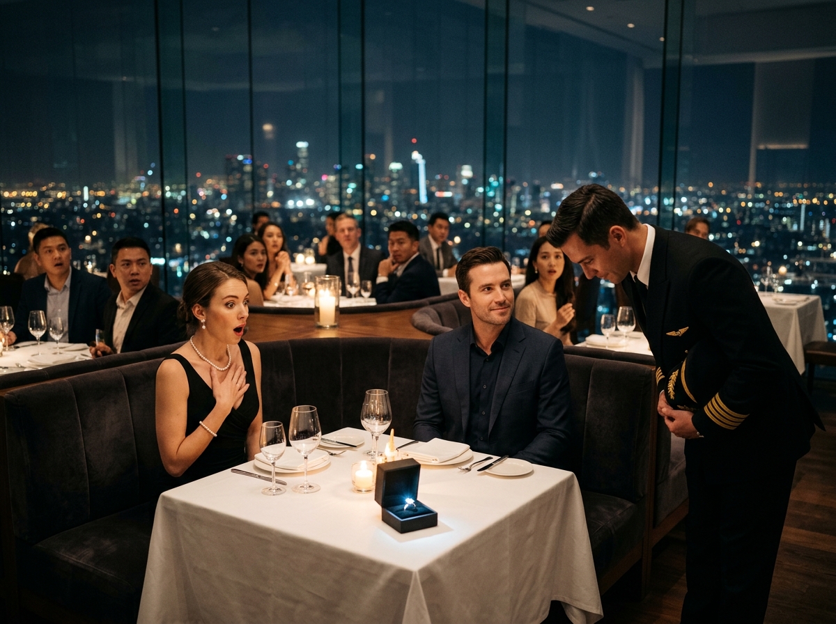 She Rejected His Proposal in a Luxury Restaurant... Then a Private Pilot Called Him “Sir”