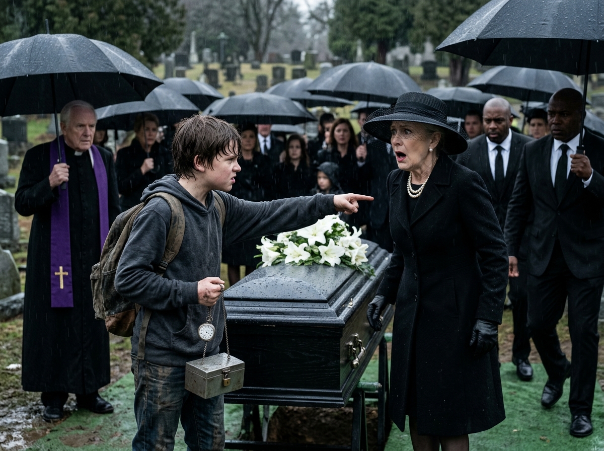 Patricia Ordered Him Away—Then the Boy Pointed at the Coffin