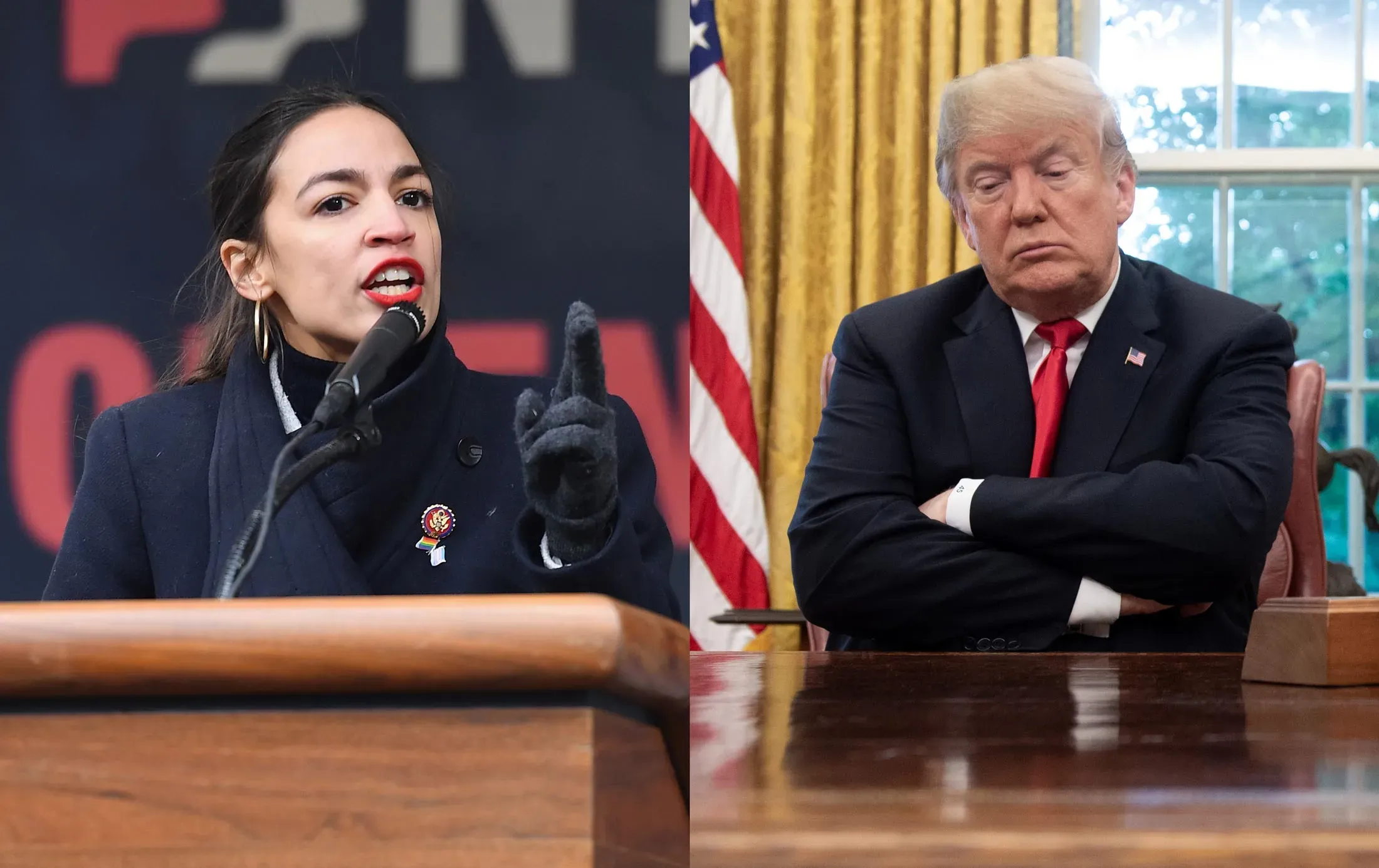 Trump Predicts AOC 2028 Run as Dem Scramble To Ditch Radical Past