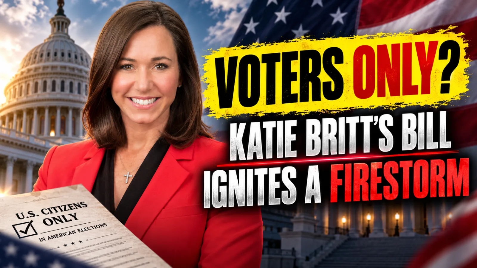 🚨 KATIE BRITT PUSHES TO TIGHTEN CITIZEN-ONLY VOTING RULES — AND THE ELECTION FIGHT JUST EXPLODED INTO A MAJOR SHOWDOWN… |