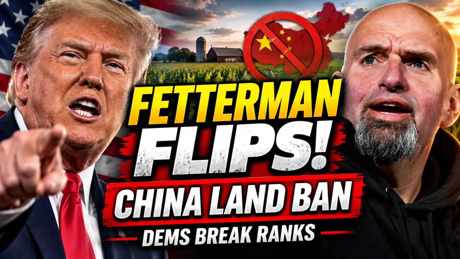 🚨 FETTERMAN JOINS REPUBLICANS TO BLOCK CHINA FROM BUYING U.S. FARMLAND — AND THE BIPARTISAN CRACKDOWN IS GAINING SERIOUS MOMENTUM… |