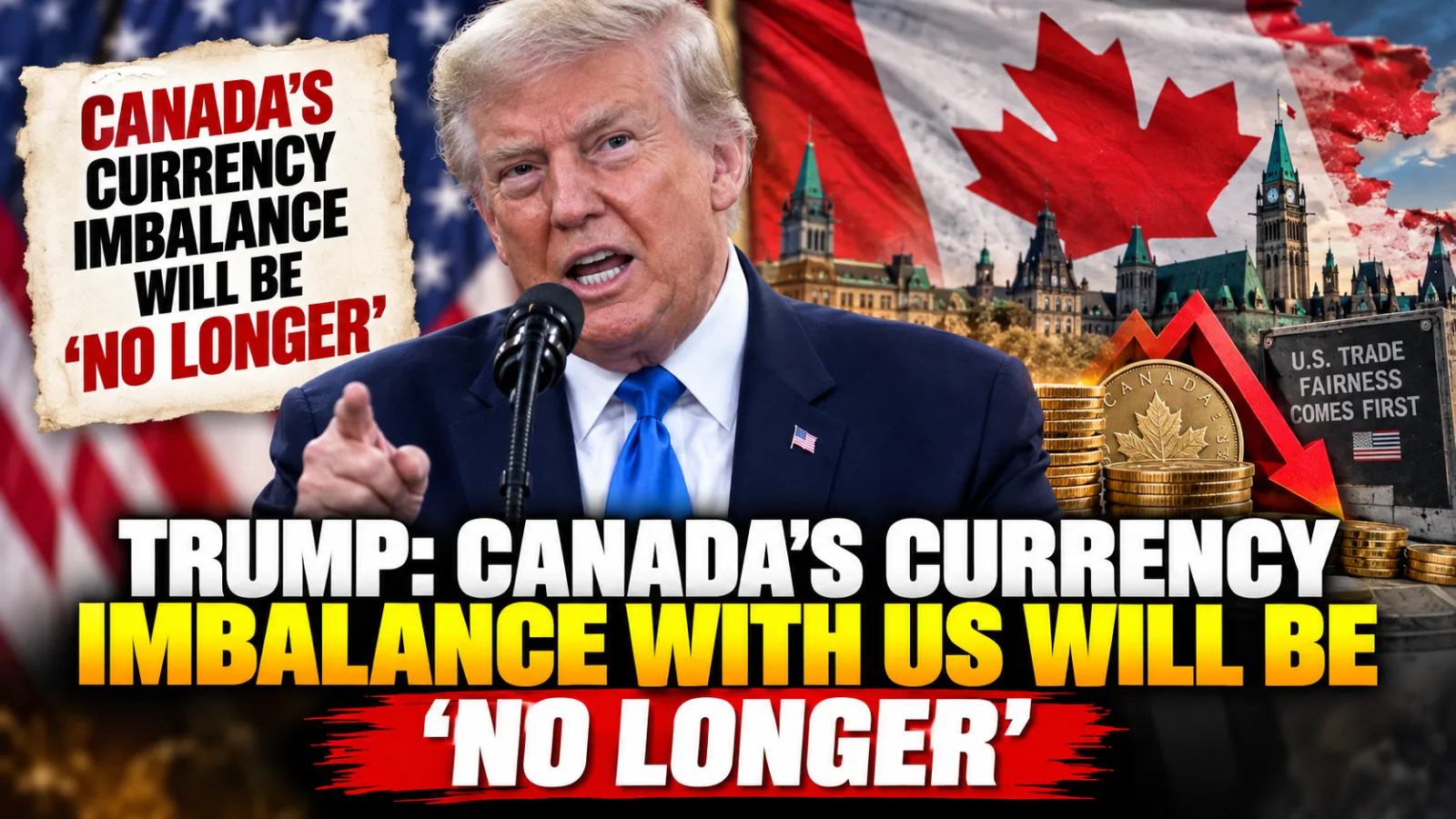 🔥 TRUMP TAKES DIRECT AIM AT THE U.S.-CANADA CURRENCY GAP — DECLARING THE IMBALANCE WILL BE “NO LONGER” IN A STUNNING NEW PUSH… |