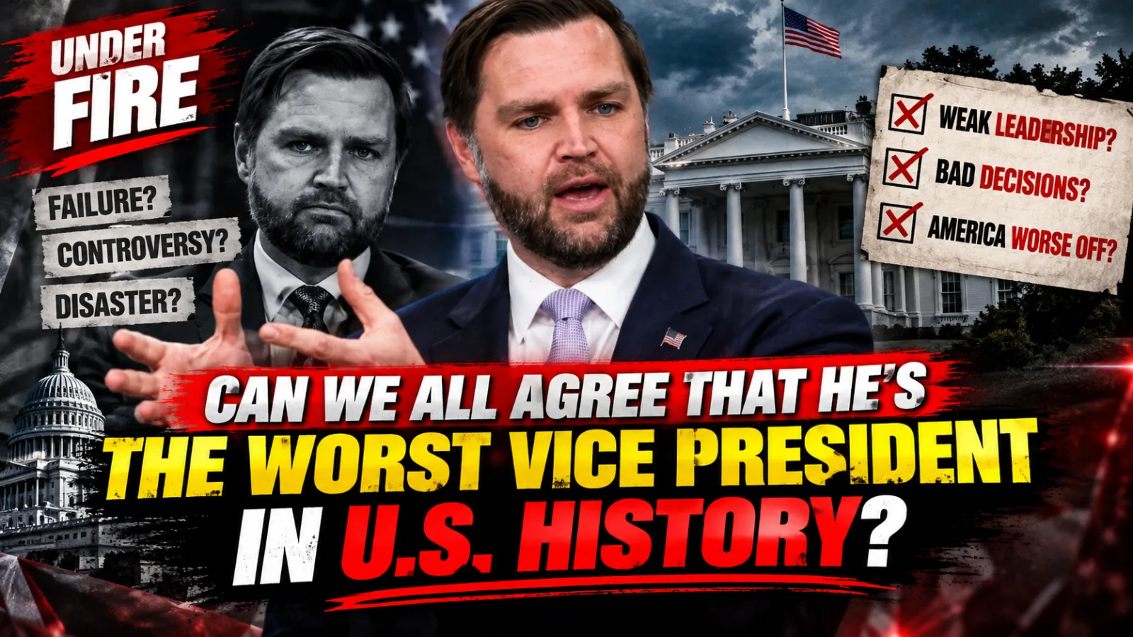 🚨 VICE PRESIDENT HIT WITH “WORST IN U.S. HISTORY” ATTACK — AND THE BACKLASH JUST ERUPTED INTO A MASSIVE POLITICAL FIRESTORM… |