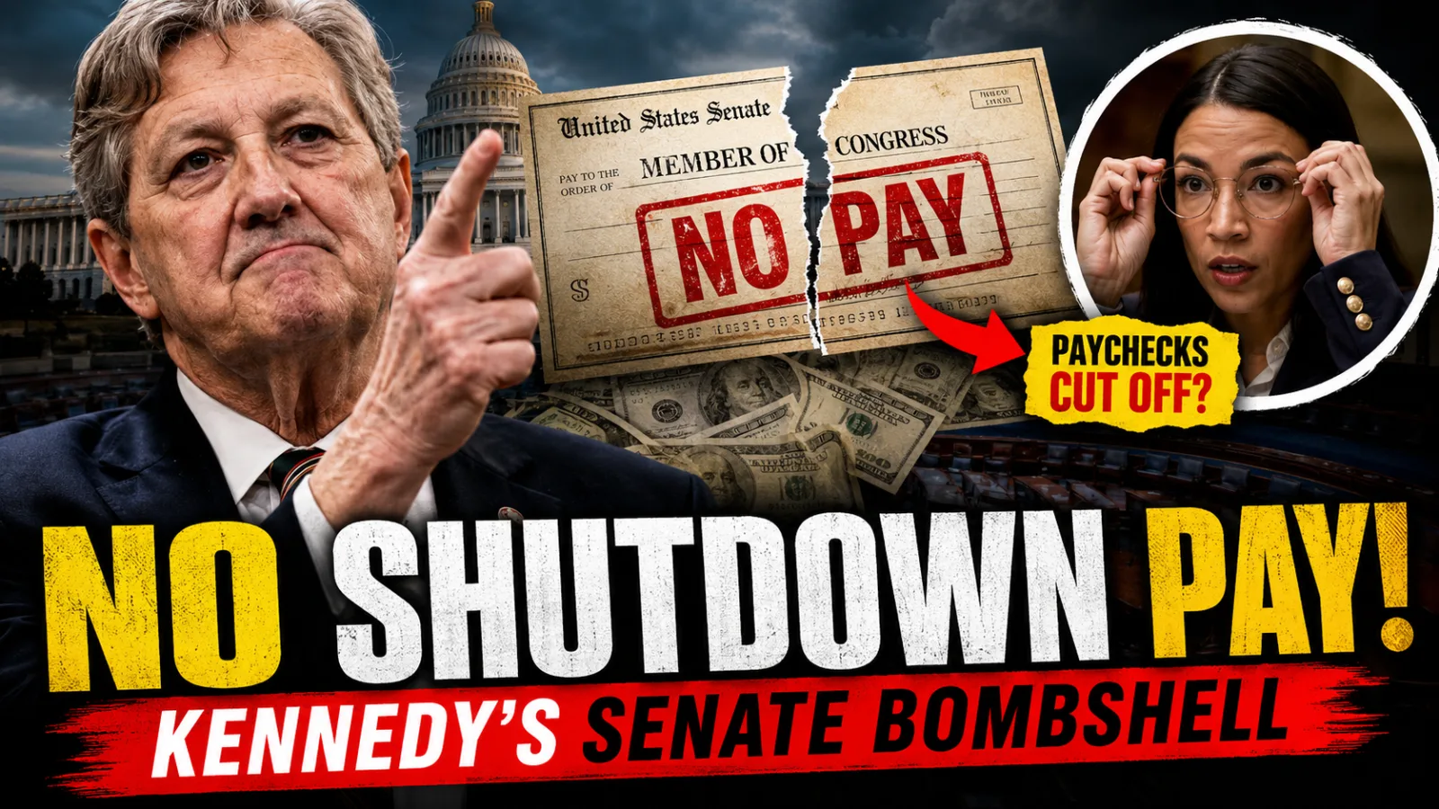 🚨 John Kennedy’s No-Pay Shutdown Rule PASSES Senate — But There’s One Big Catch