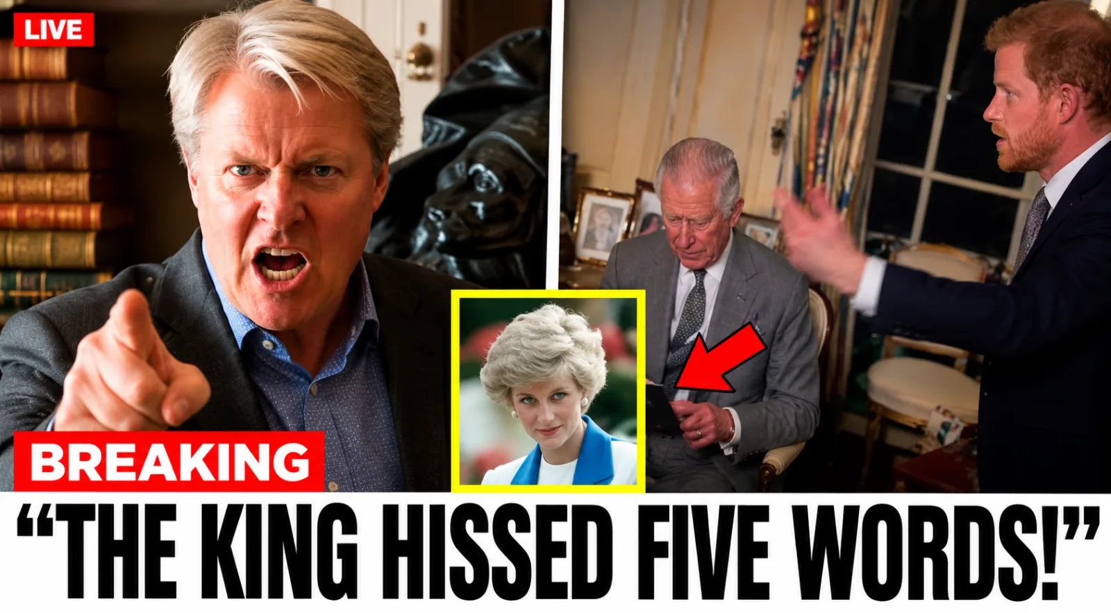 KING CHARLES'S RARE DIANA REBUKE ERUPTS — AS HARRY'S GREENWICH RETURN PUTS EARL SPENCER'S MEMOIR BACK AT THE CENTER OF THE ROYAL STORY