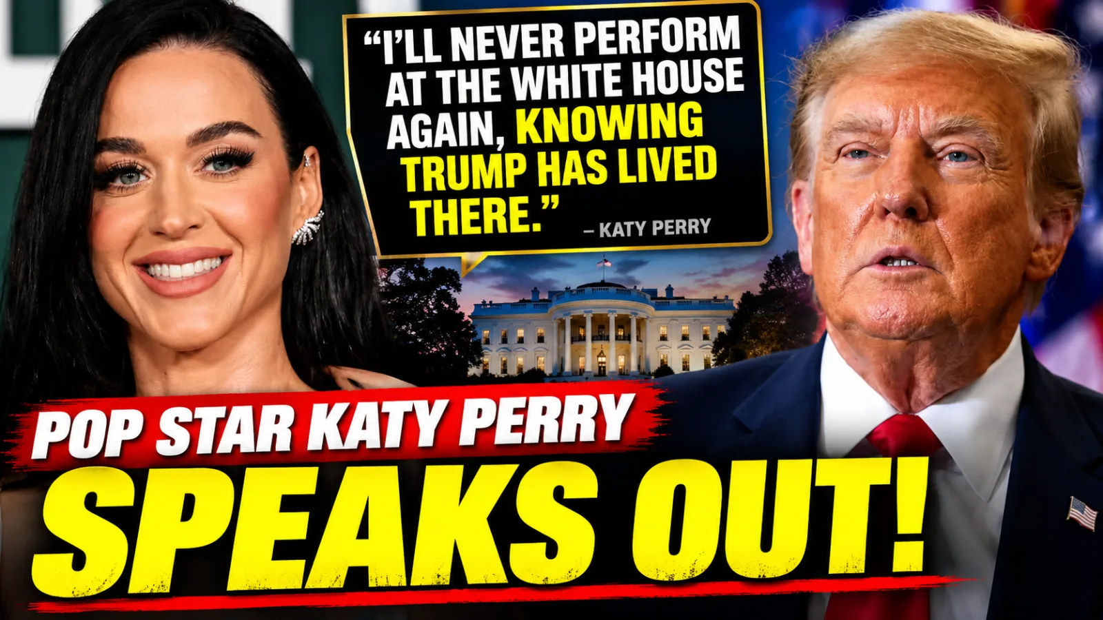 🔥 KATY PERRY AND TRUMP SUDDENLY COLLIDE IN THE SPOTLIGHT — AS A WHITE HOUSE REMARK BLOWS THE DEBATE WIDE OPEN… |