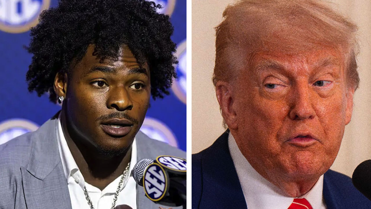 Texas football star breaks silence after “disgusting” act in front of Trump