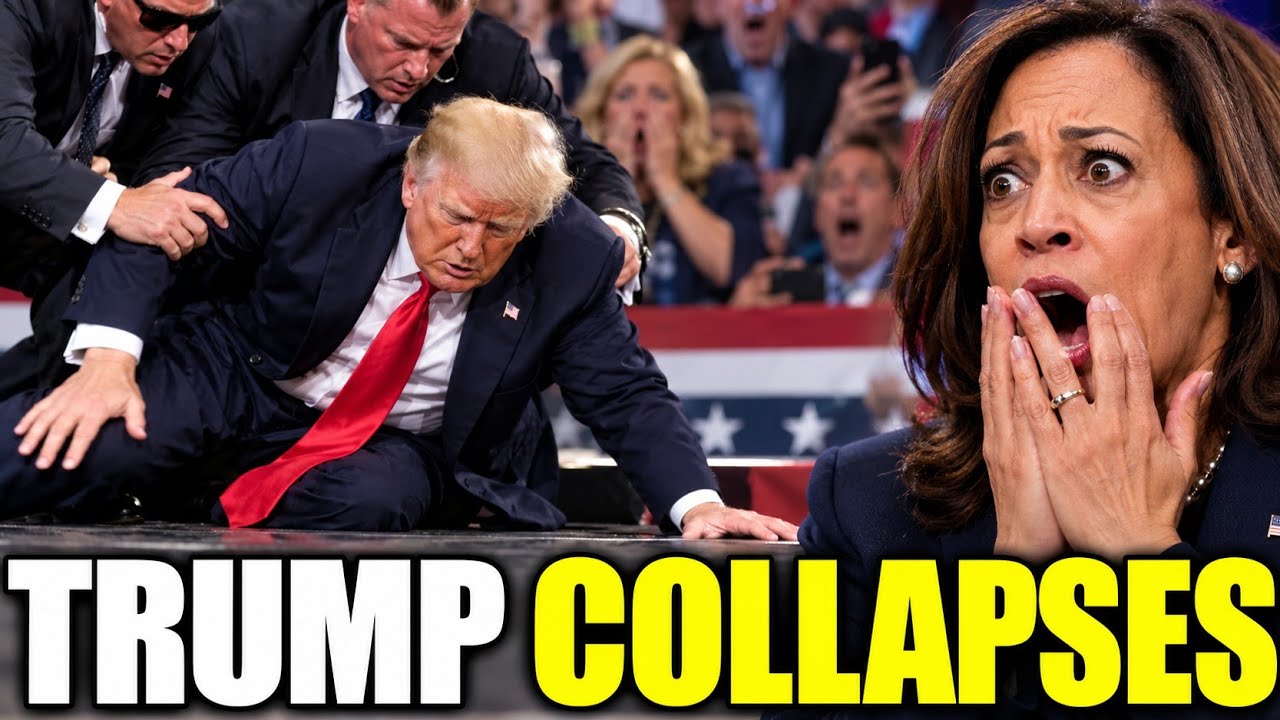 Trump COLLAPSES ON STAGE and Crowd reacts in SHOCK and HORROR?!
