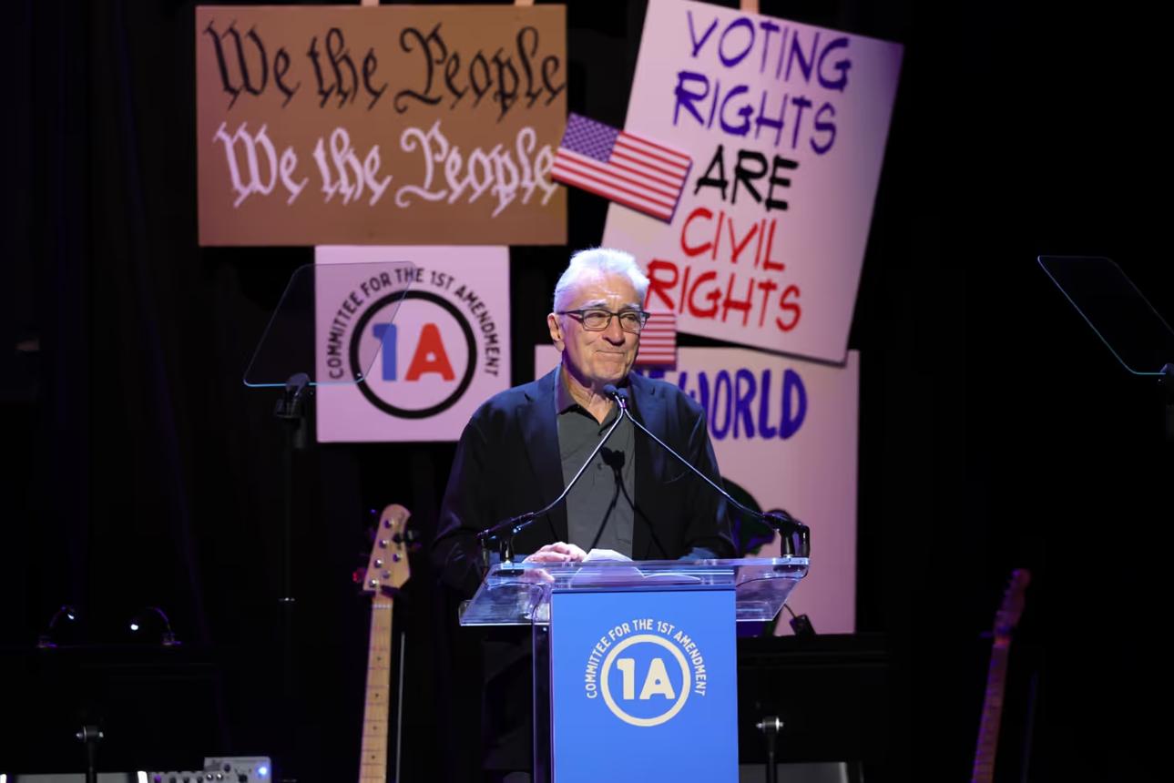 Robert De Niro Takes Aim at Trump Over Voting Rights at New York Rally