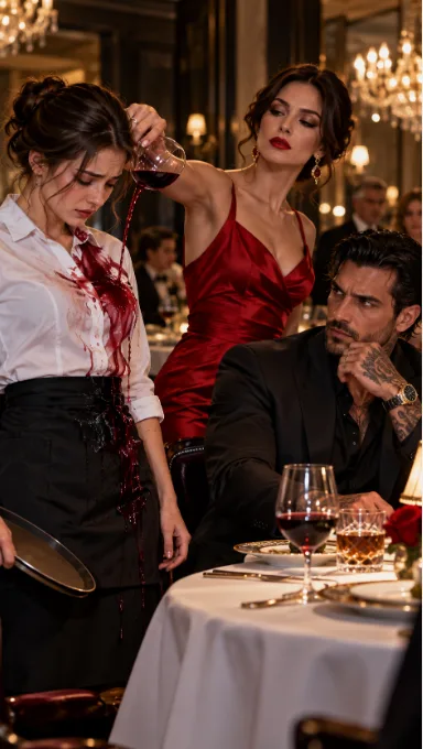THE MAFIA BOSS SAW HIS FIANCÉE HUMILIATE THE WAITRESS—BUT ONE DROP OF RED WAX ON HER UNIFORM MADE HIM REALIZE SOMEONE AT HIS TABLE WAS LYING
