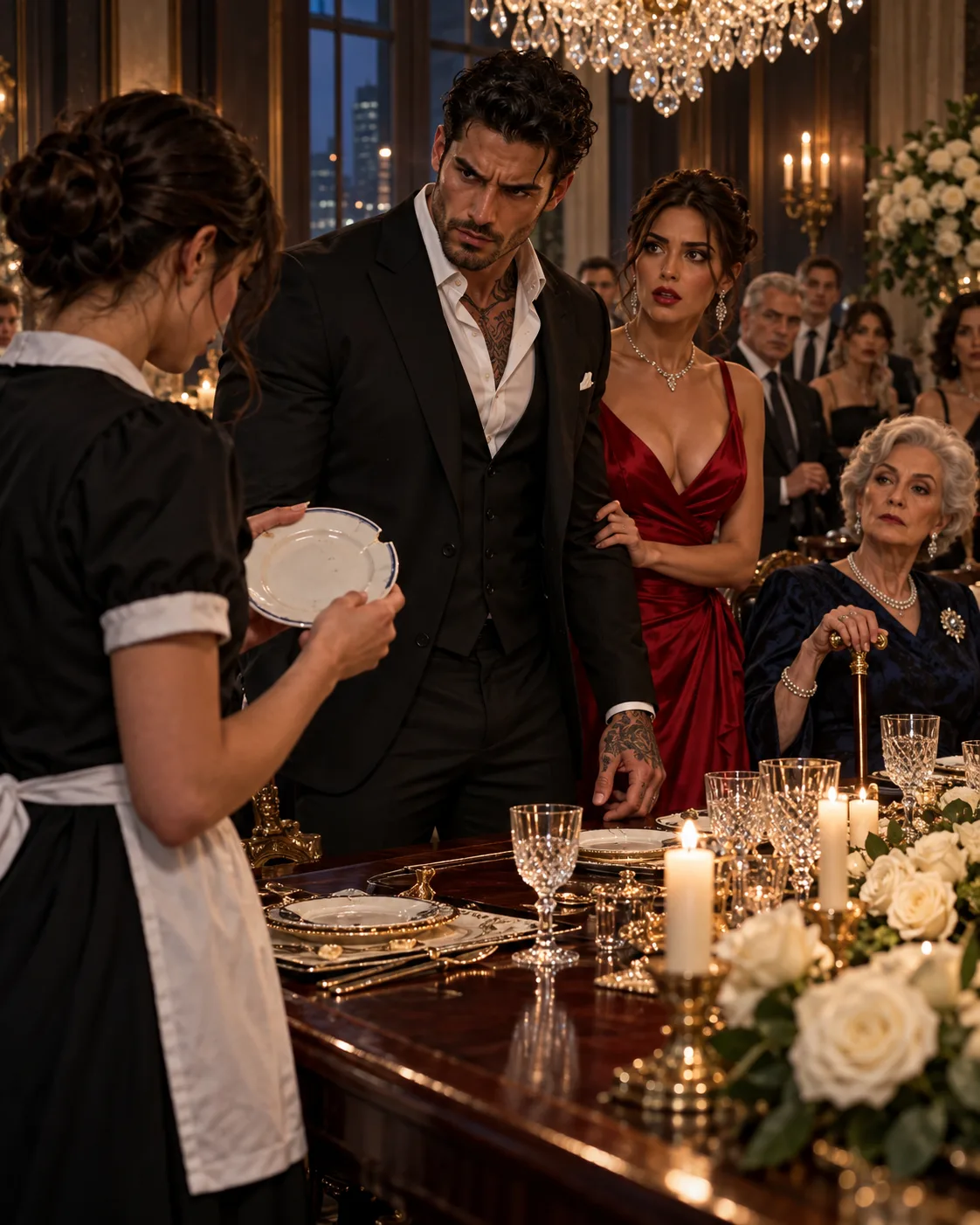 THE MAFIA BOSS’S FIANCÉE ORDERED ME TO THROW AWAY HIS DEAD MOTHER’S CHIPPED PLATE—BUT WHEN LUCA MORETTI SAW IT IN MY HANDS, HE STOOD UP IN FRONT OF THIRTY GUESTS AND ASKED WHO HAD REMOVED HIS MOTHER’S PLACE SETTING. By dessert, the plate had exposed a bribe, a buried family secret, and the first lie in an engagement built to control an empire.