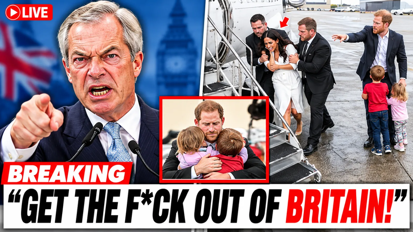 Meghan Markle DEPORTED Without Archie And Lilibet By Nigel Farage If Harry Divorces Her!