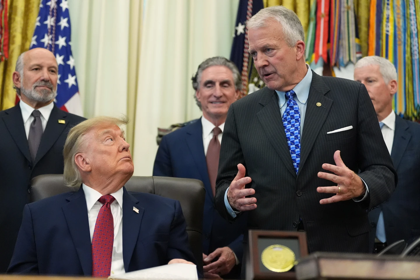 Trump plugs $54 billion natural gas project in Alaska, flanked by a senator in a tight race