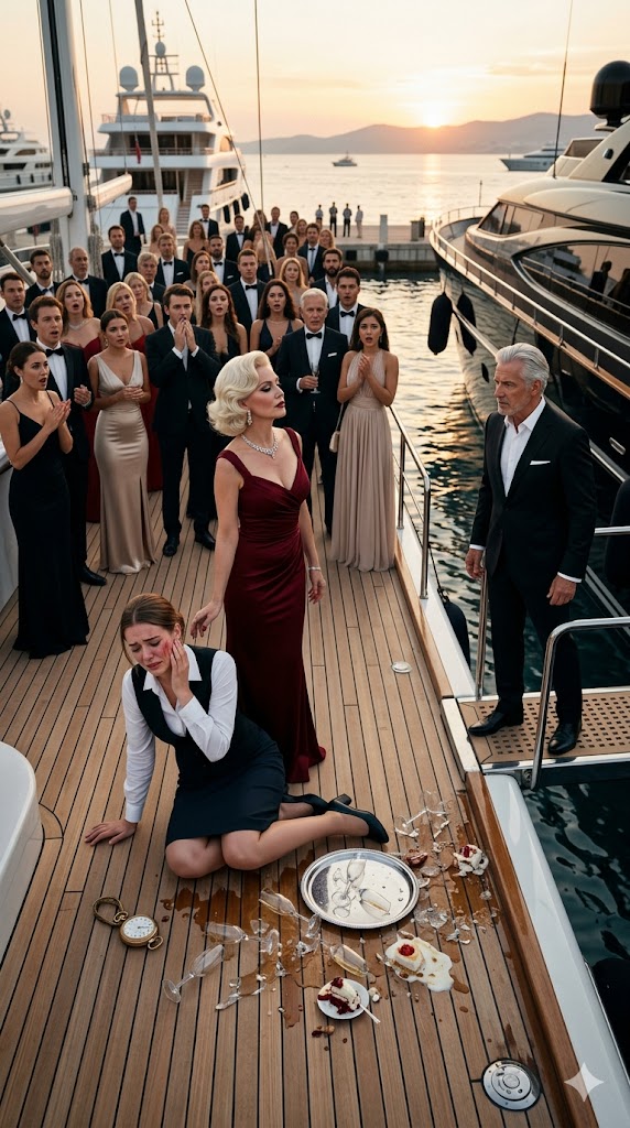 She Slapped a Waitress on a Luxury Yacht—Then a Billionaire Opened Her Gold Watch and Turned Pale
