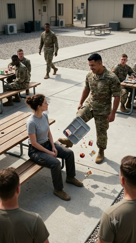 SHE KICKED A STRANGER'S LUNCH ON A MILITARY BASE... THEN DISCOVERED WHO SHE REALLY WAS