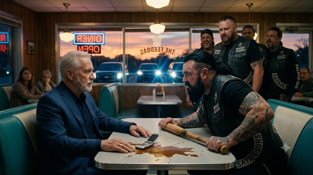 THE MAN AT THE CHROME TABLE