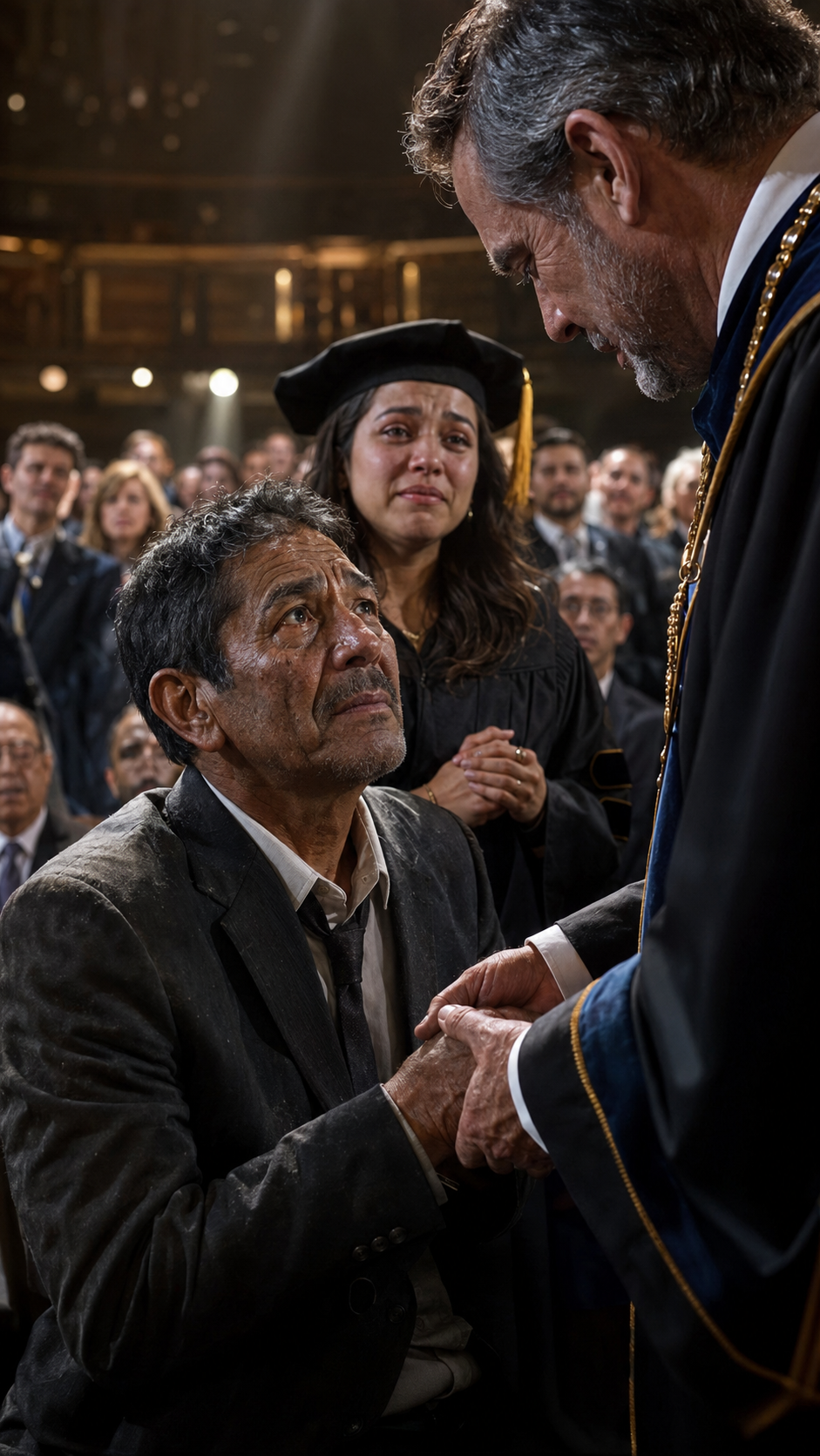 THE CONSTRUCTION WORKER THEY LAUGHED AT... UNTIL A PROFESSOR FELL SILENT IN FRONT OF HIM