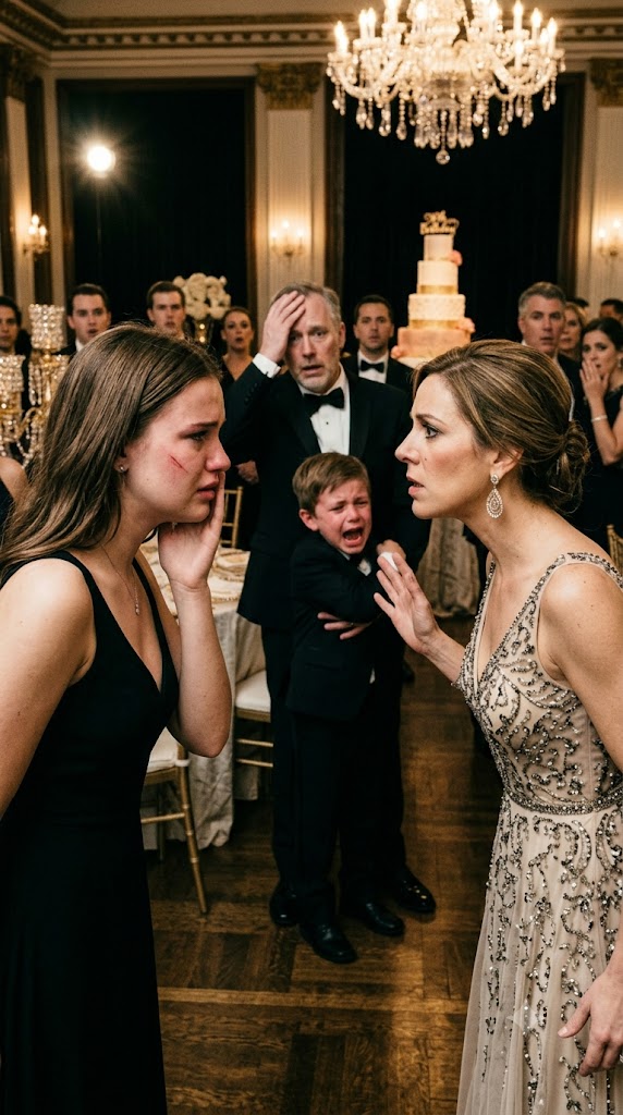 THE BILLIONAIRE'S SON SCREAMED: "DON'T HIT MY REAL MOM!"