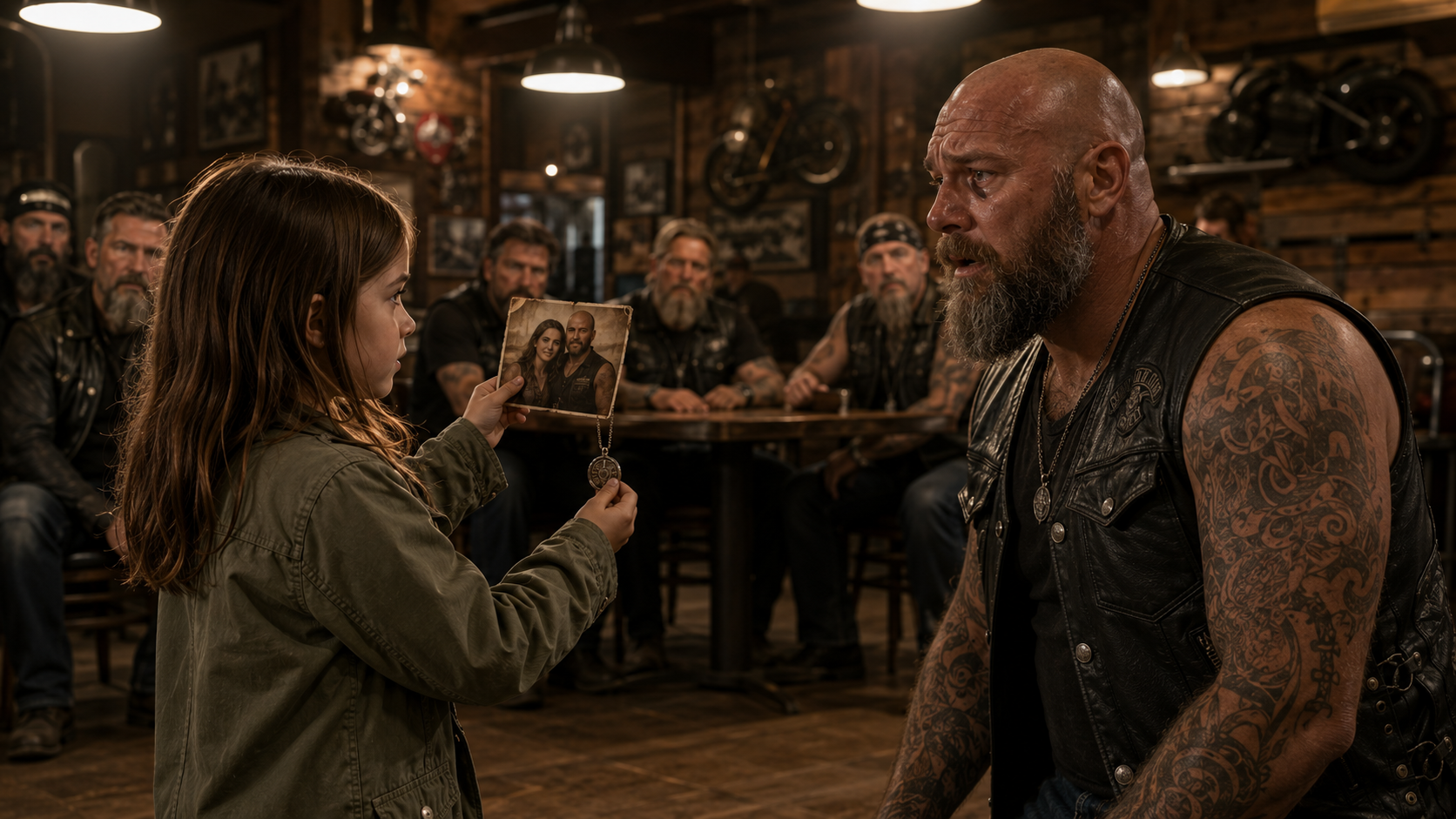 The Girl’s Old Photo Silenced the Biker Bar