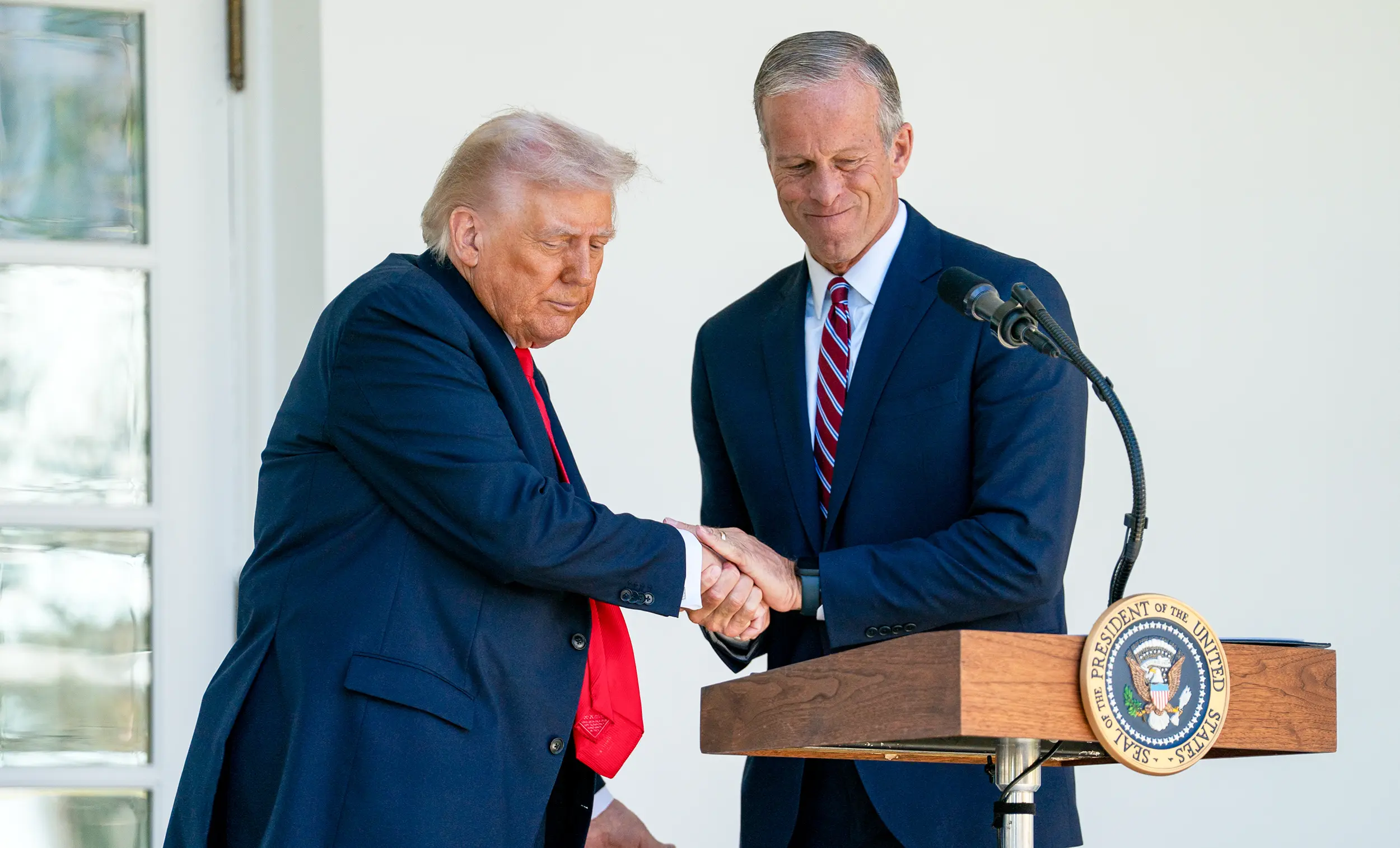 Leader Thune’s Stunt Just Backfired — President Trump Shows Up! 1
