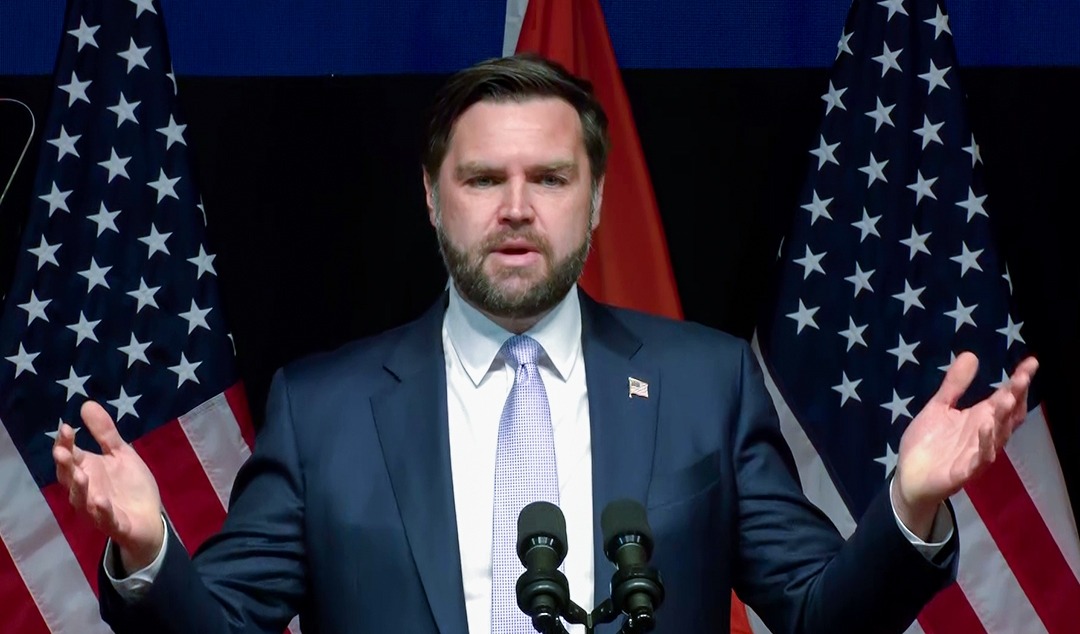 JD Vance stares intensely into the camera and drops a chilling ultimatum: "Throw them in prison!"