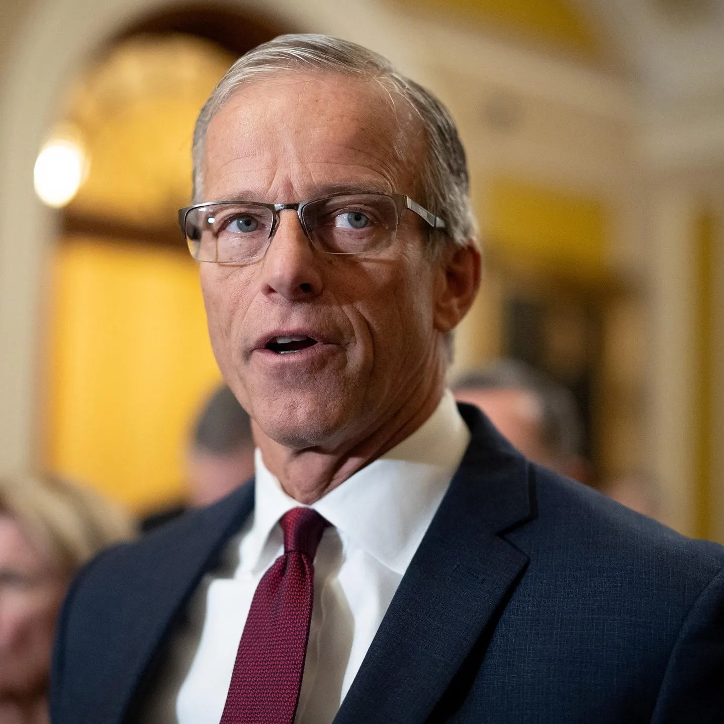 Leader Thune’s Stunt Just Backfired — President Trump Shows Up!
