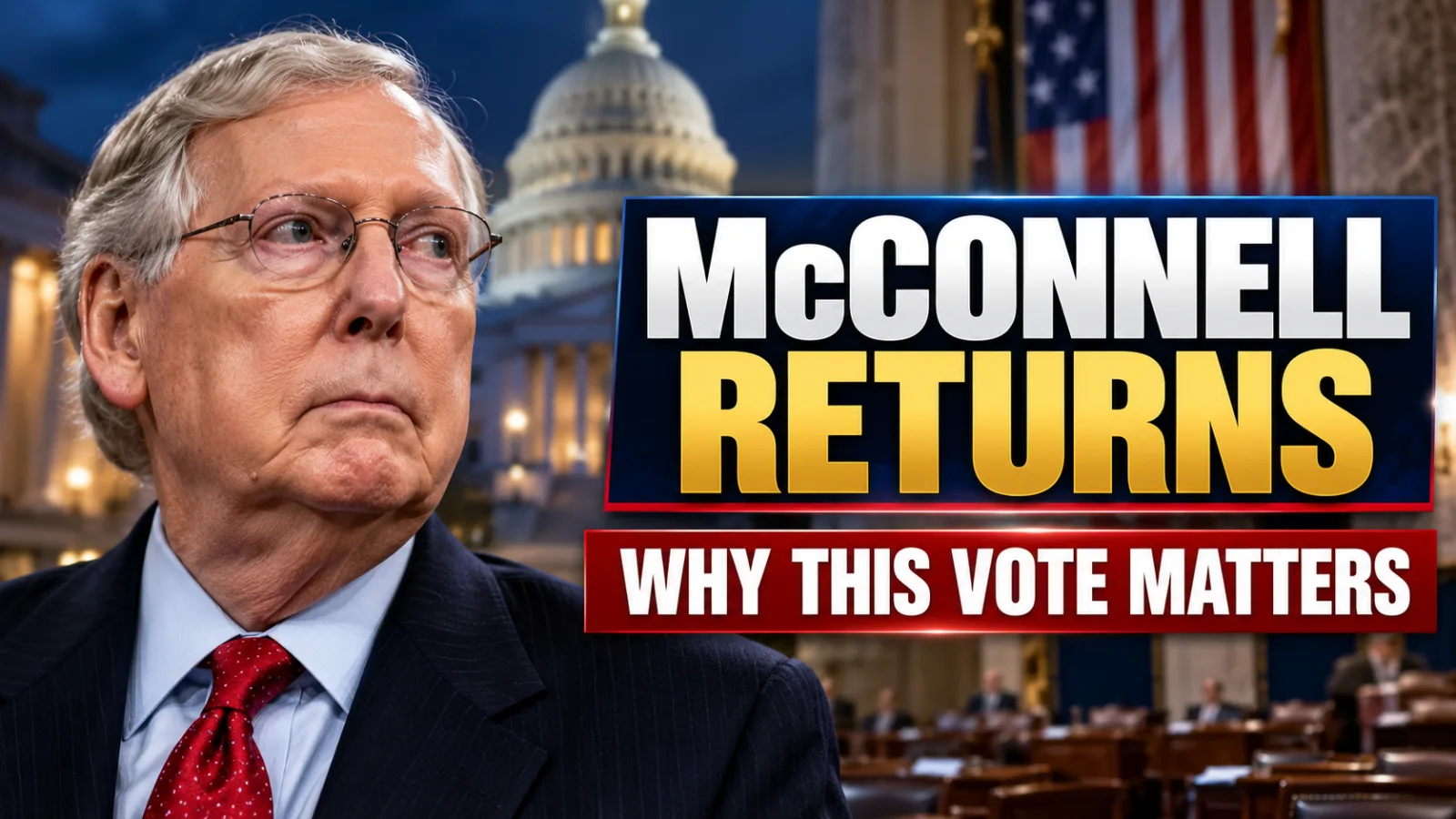 "🔥 POWER MOVE! — MITCH MCCONNELL RETURNS TO THE SENATE AND CHANGES EVERYTHING WITH ONE VOTE!"