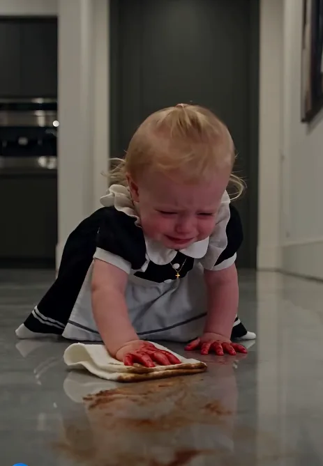 I came home and found my daughter on her knees scrubbing the floor—but the tiny brass key hidden under her apron led to something far worse.