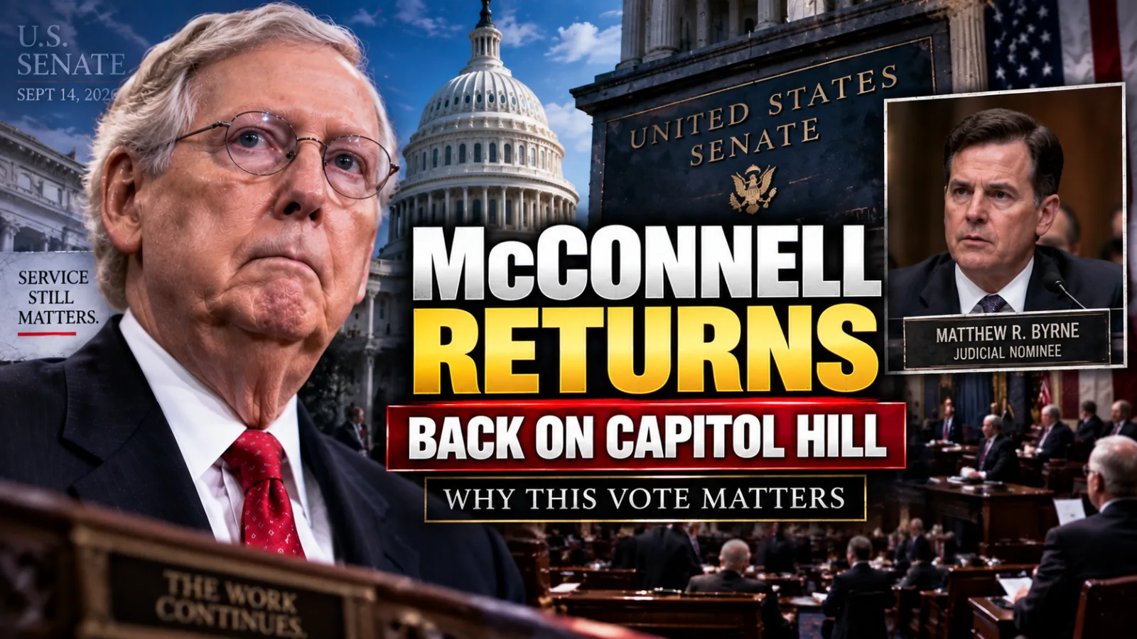 "MCCONNELL RETURNS TO SENATE: The Dramatic Tie-Breaking Vote That Changes Everything!"