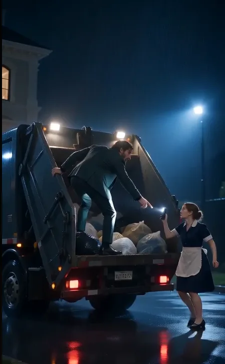 THE MAFIA BOSS CLIMBED INTO A GARBAGE TRUCK IN THE POURING RAIN TO SAVE A BROKEN BLUE CHAIR—THEN WE FOUND A SILVER KEY HIDDEN INSIDE IT.