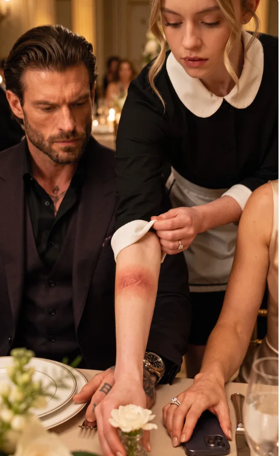 The mafia boss spotted bruises on his maid’s wrist during his own engagement dinner—but when his fiancée claimed she was only “following his orders,” the entire room went silent.