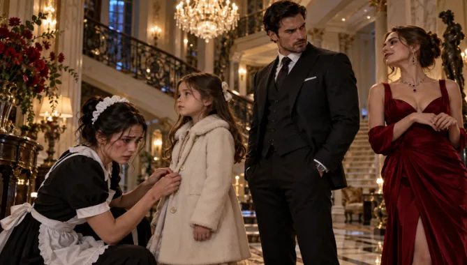 The mafia boss watched his nanny struggle to button his daughter’s coat with swollen fingers—then his fiancée explained the injury before anyone had told her about it.