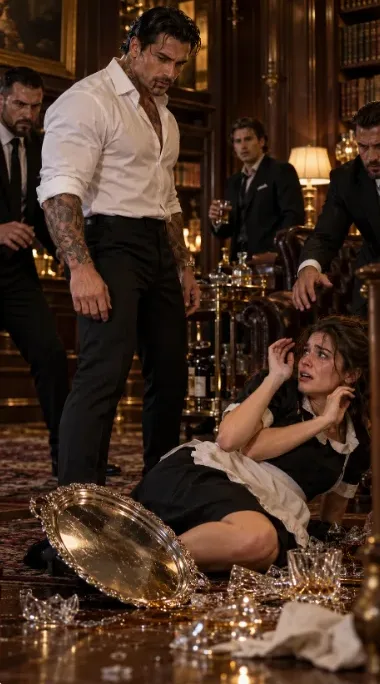 The maid accidentally smashed a silver tray across the mafia boss’s face—yet instead of punishing her, Luca looked at her trembling body and asked, “Who taught you to be afraid of footsteps?”