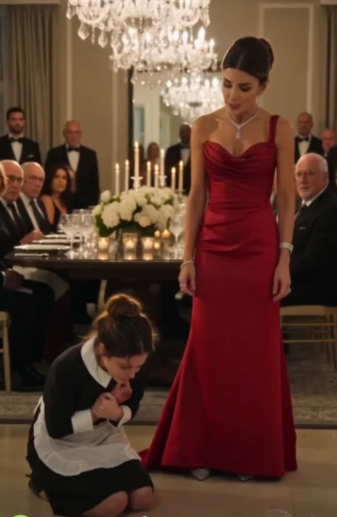 The mafia boss watched his maid drop a silver tray because she couldn’t move her right hand—then his fiancée explained the injury before he had even asked what happened.