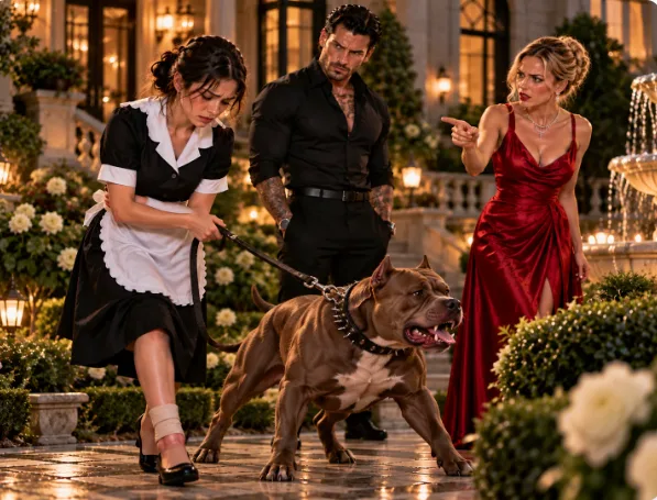 The mafia boss noticed his maid limping while walking his dog—then his fiancée explained exactly how she got hurt before he had even asked.