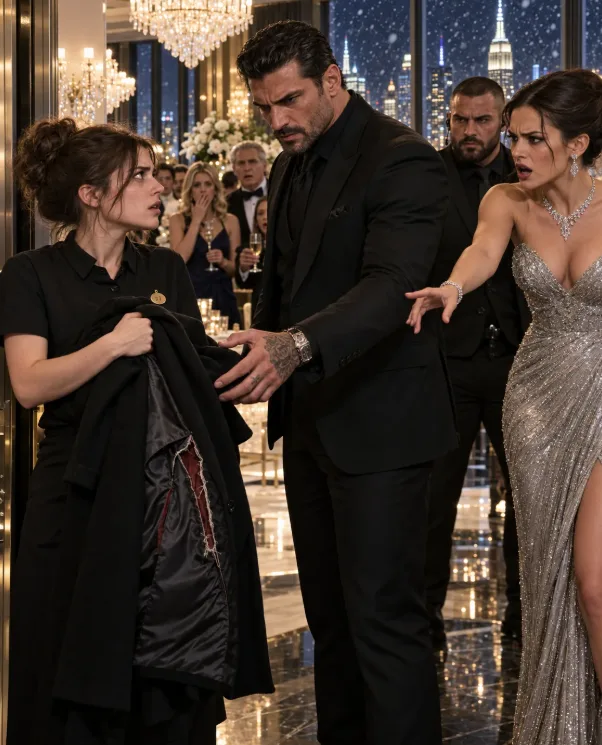 Everyone laughed when the temporary coat-check girl refused to give the mafia boss his jacket back—then a hidden GPS tracker fell out of the lining.