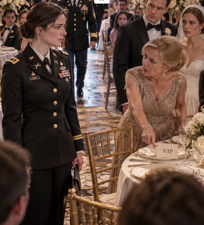My family removed my seat from my brother’s wedding because I “didn’t belong”—then a commander walked through the doors, crossed the entire ballroom, and saluted me.