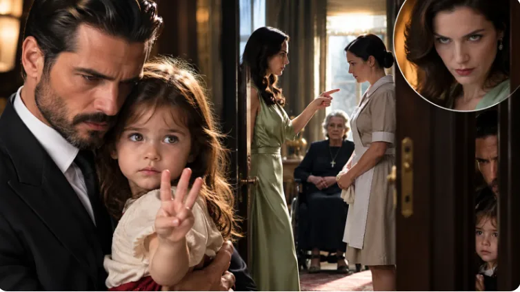 The maid’s three-year-old daughter took the mafia boss by the hand and whispered, “Shh… follow me”—what he heard behind the half-open door made him stop cold.